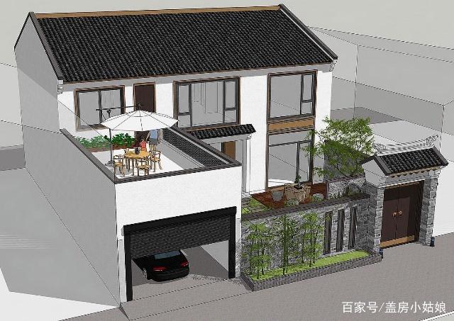 別墅設(shè)計(jì):新中式別墅的標(biāo)準(zhǔn)樣式,庭院車庫(kù)休閑場(chǎng)所全都有